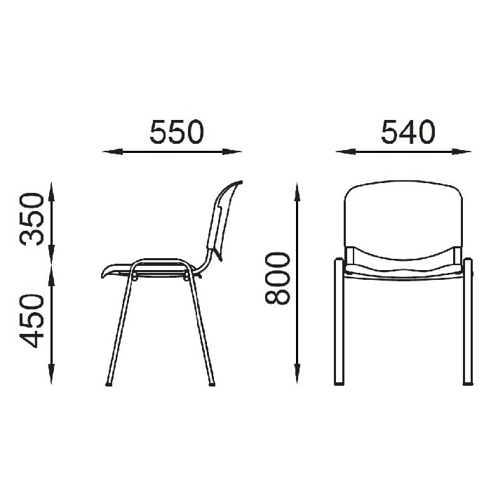 office/office-chairs/look-visitor-chair-with-black-frame-and-red-polypropilene-seat-and-back
